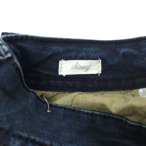 Red Camel Skinny Jeans Women Juniors Sz 7 Stretch Dark Wash Denim Low Rise Studs - Picture 7 of 14